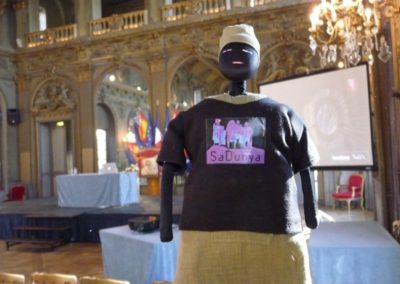 Assane à la coférence de Joël de Rosnay à Nancy, en France